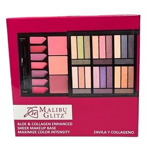 Makeup Palette - Pink and Purple Malibu Glitz 34 Colors New